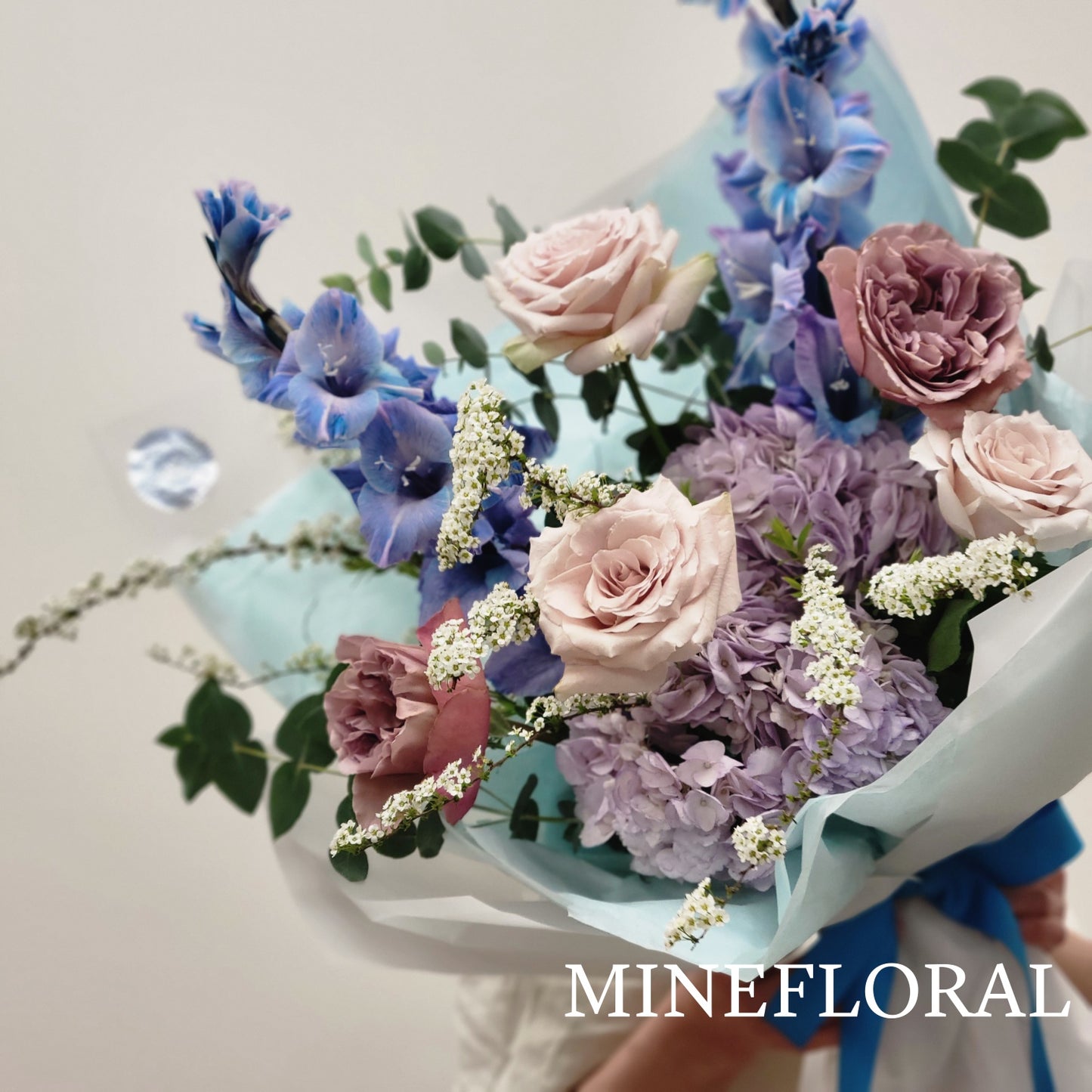 unique blue bouquet