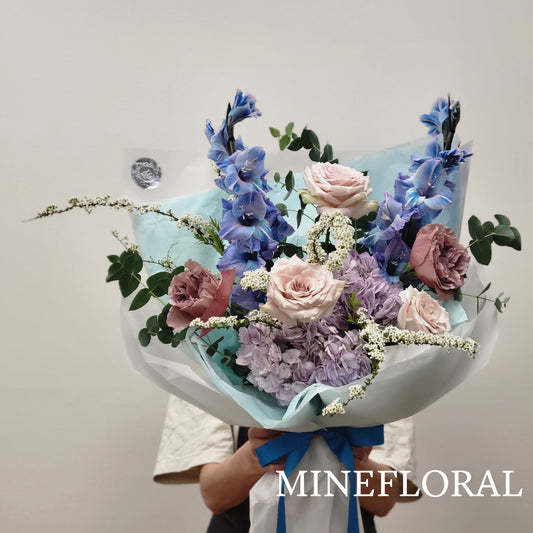 unique blue bouquet