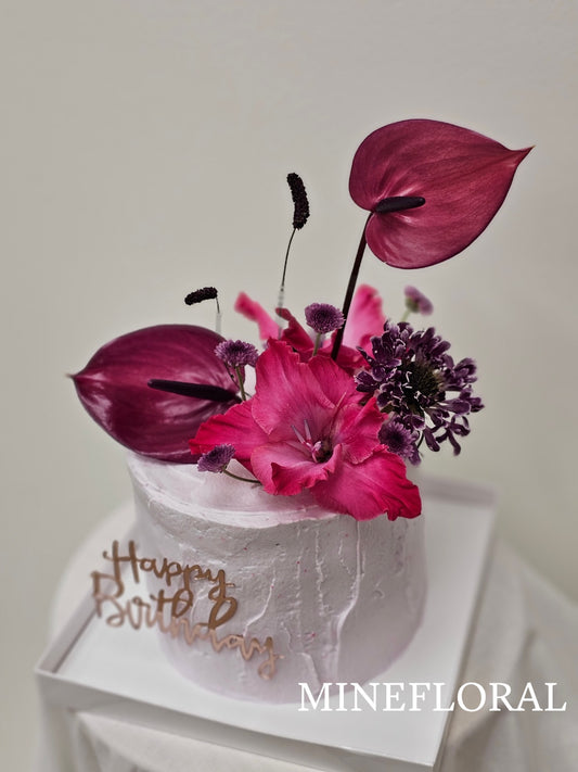 cake set - fuchsia and burgundy feast