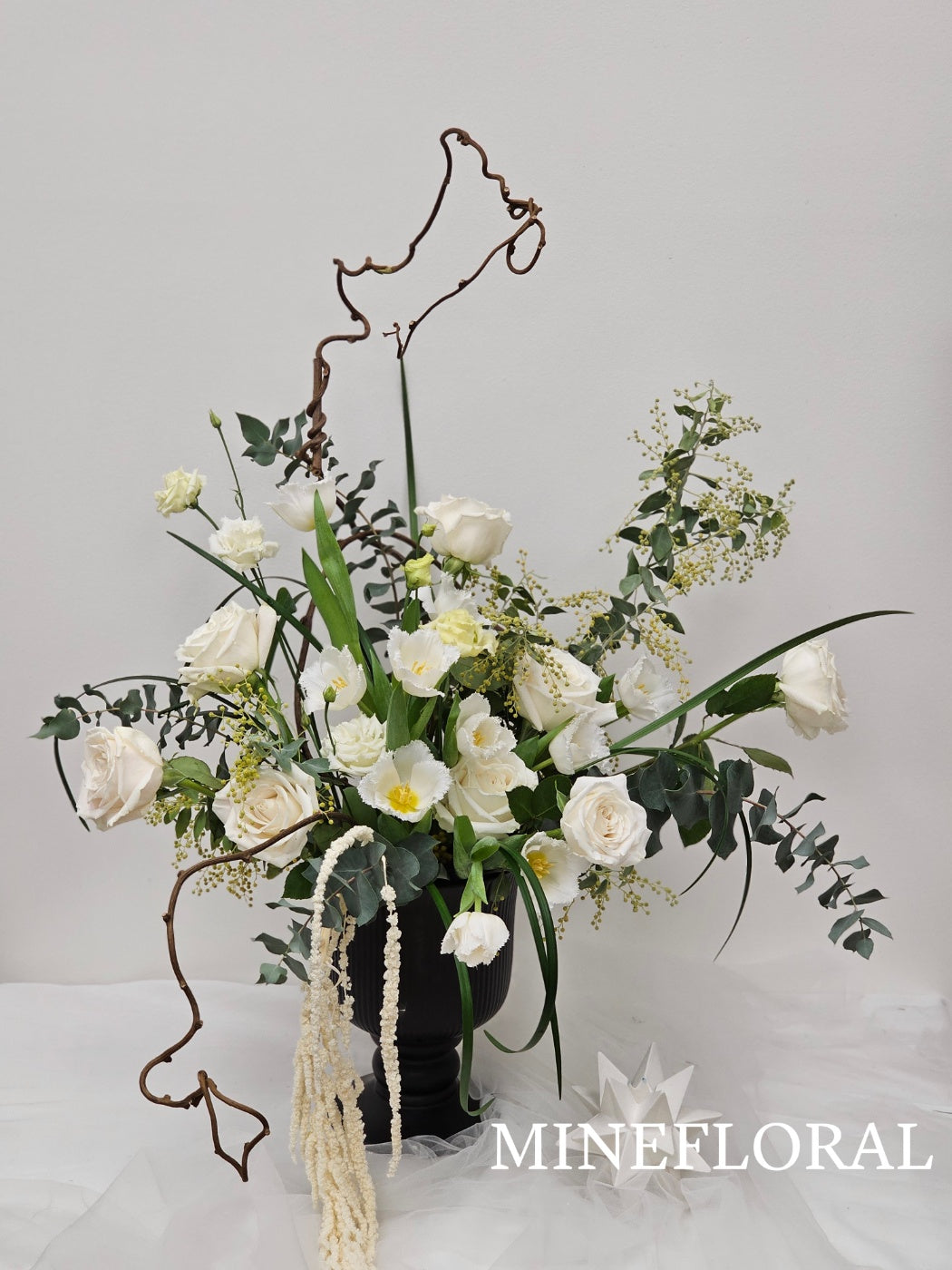 Sympathy Vase & Basket Arrangement