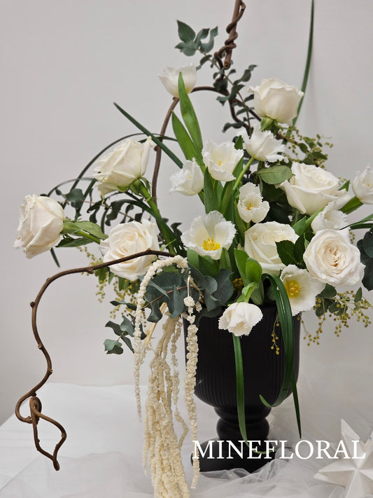Sympathy Vase & Basket Arrangement