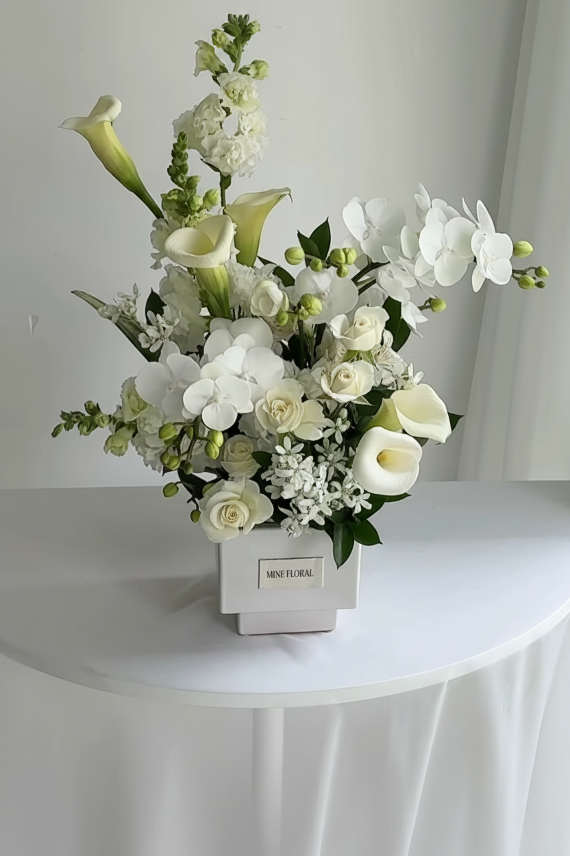 Sympathy Vase & Basket Arrangement