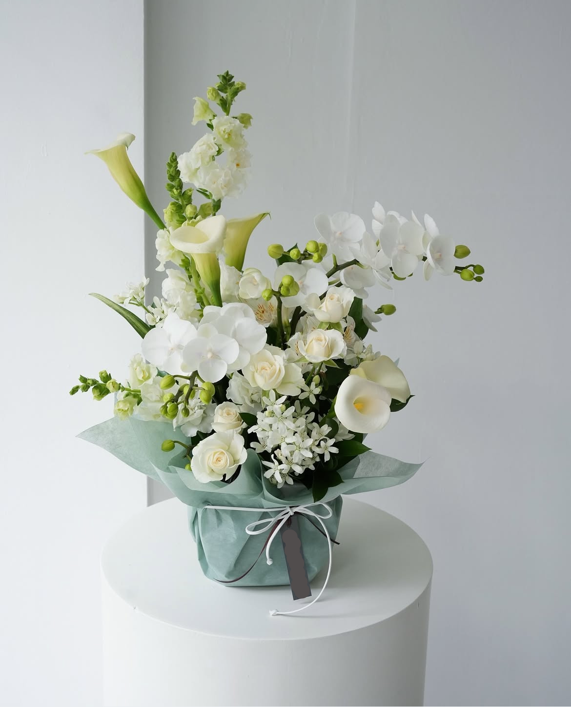 Sympathy Vase & Basket Arrangement