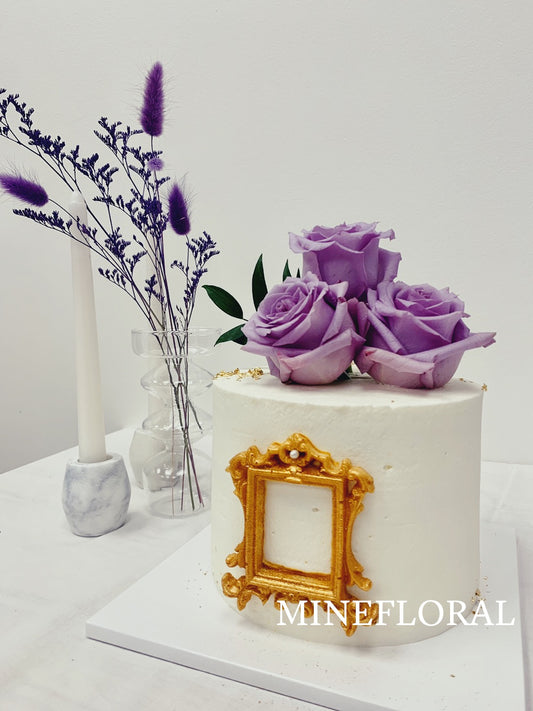 cake set - purple rose (DM for detail )